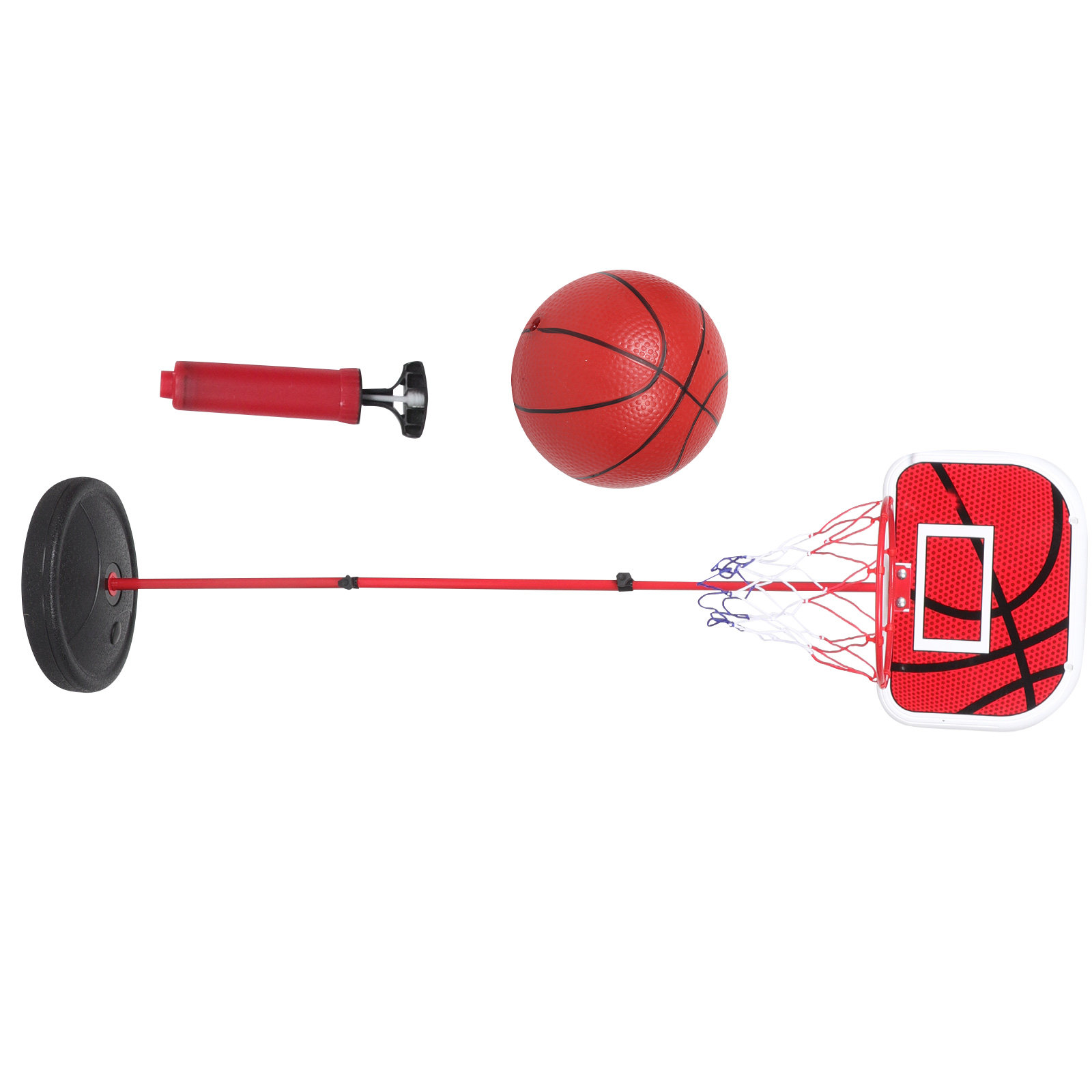 Basketball Hoop Outdoor - 1 Set Basketballkorb mit Verstellbarer Höhe