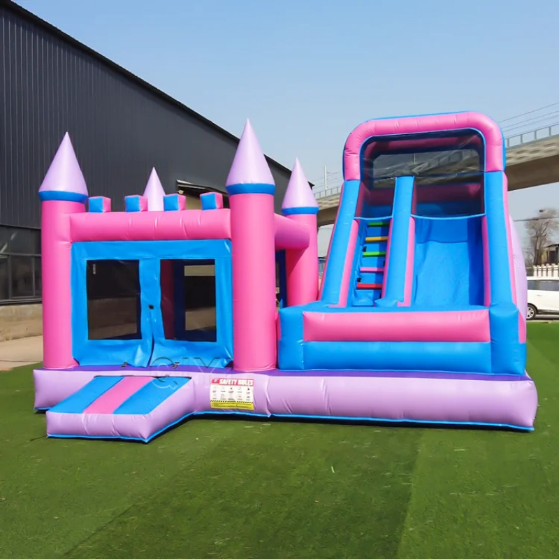 Kids Outdoor Inflatable - Kommerzielles Hüpfburg-Set: Farbenfrohe Luxus-Hüpfburg mit Rutsche