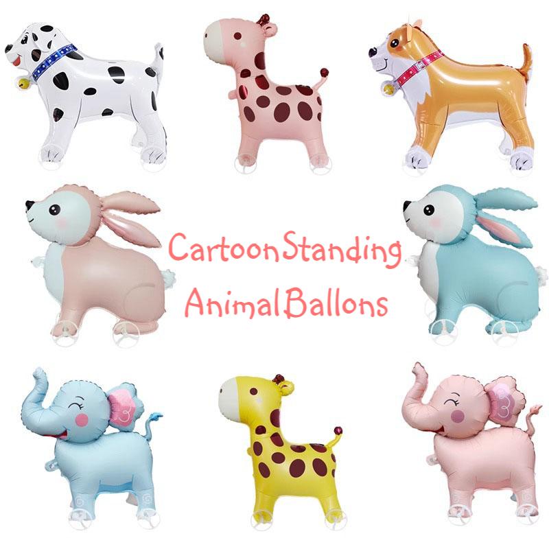 Kids Outdoor Yard Toys - Cartoon Stehende Tier Ballons mit Rädern