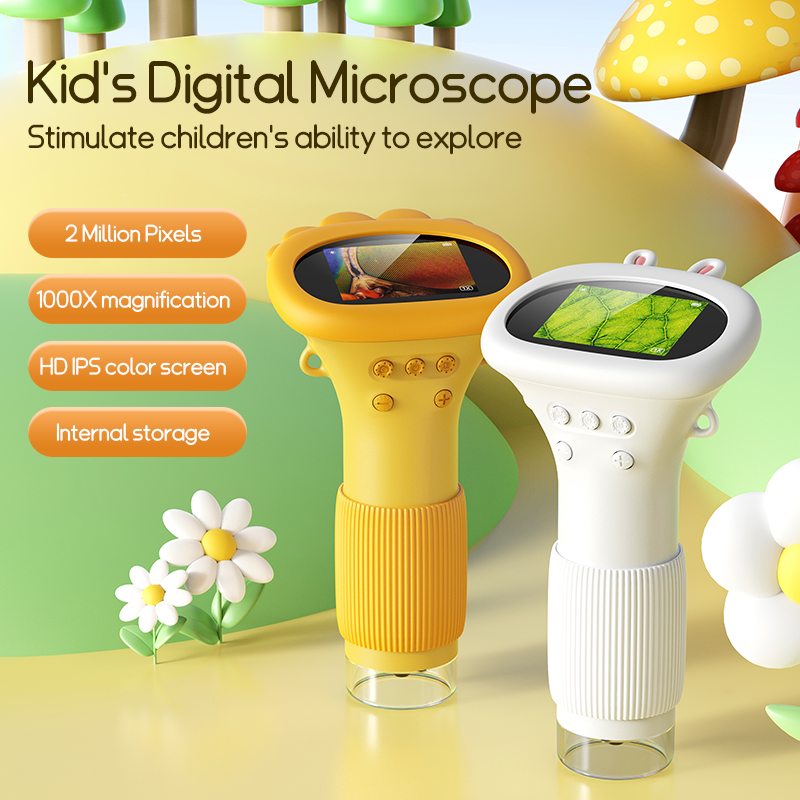 Kids Outdoor Microscope - 2,0 Zoll Mini Taschenmikroskop 1000X Kinder
