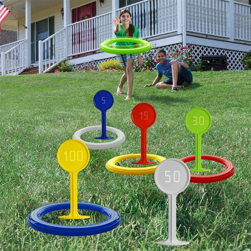 Kids Outdoor Yard Toys - Plastik-Ringwurfspiel für Kinder Outdoor-Ringwurfspielzeug für Rasen