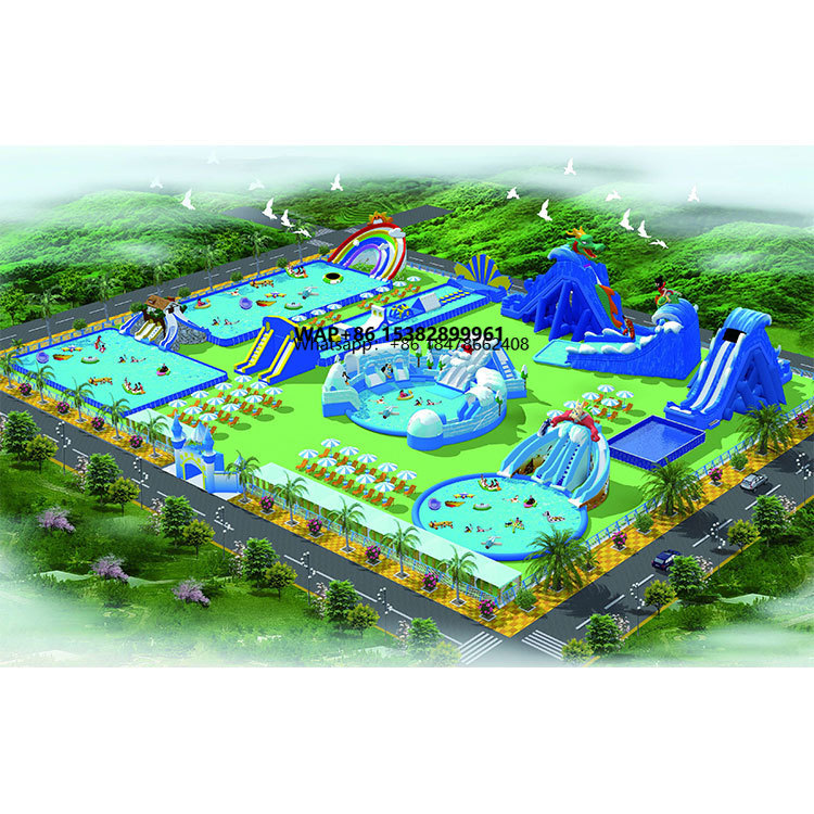 Kids Outdoor Water Park - Maßgefertigte Wasserpark-Ausrüstung Großer Aufblasbarer Schwimmender Wasserpark