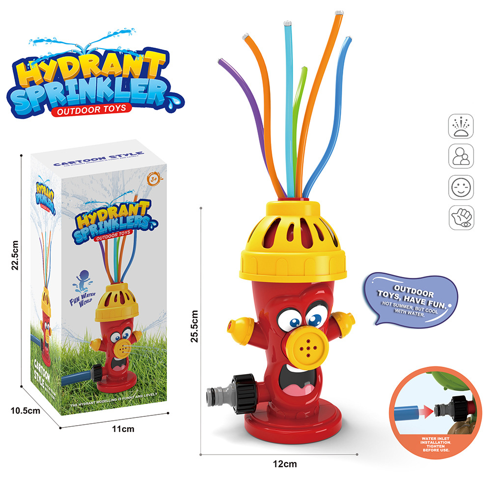 Kids Outdoor Yard Toys - Hydrant-Sprinkler-Wasserspielzeug für den Garten, Outdoor-Wasserspielzeug, Sommer-Hof-Cartoon-Spritzsprinkler,
