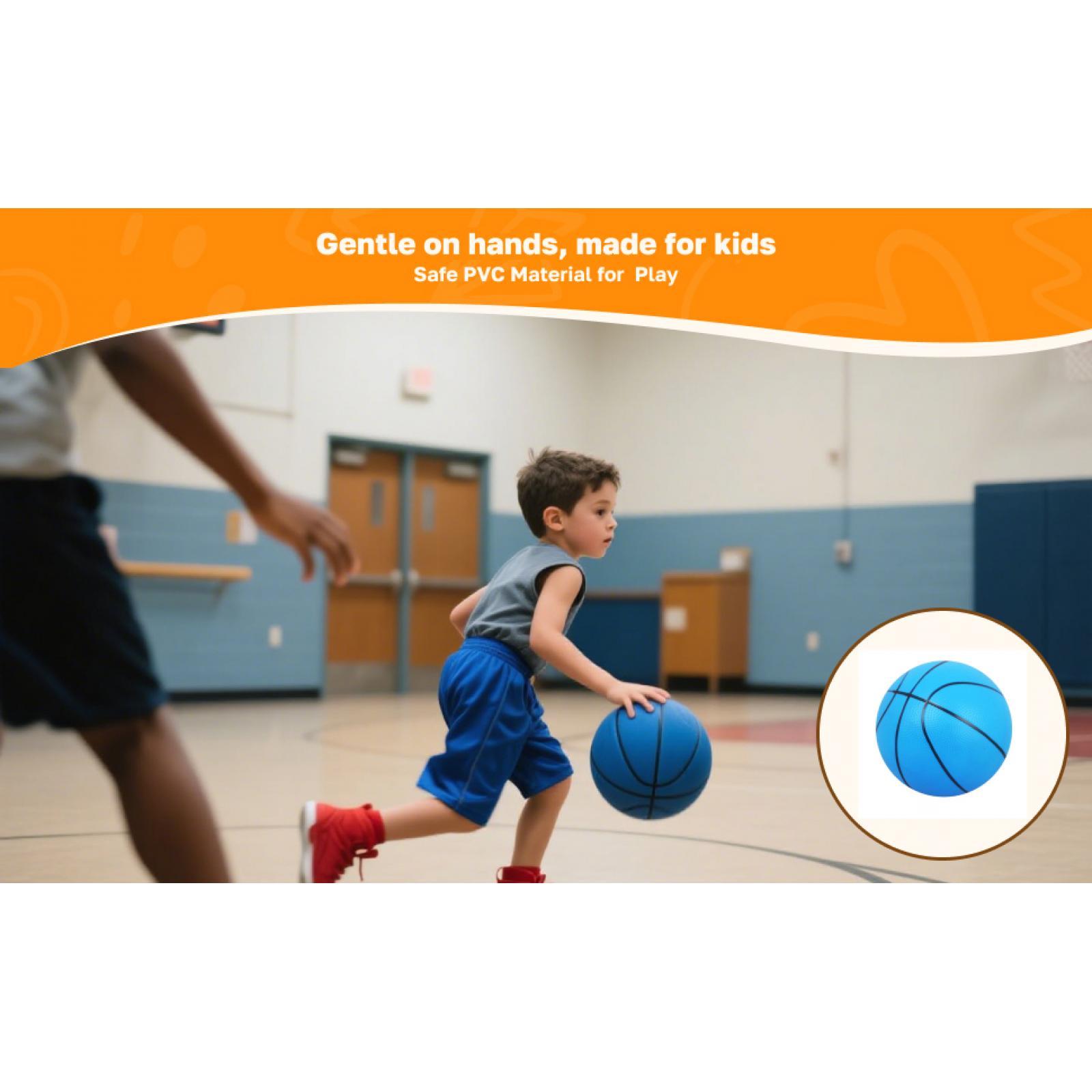 Kids Outdoor Basketball Hoop - Aufblasbarer Mini-Basketballball Langlebiges Gummi-Sportspielzeug Indoor-Basketballkorb für