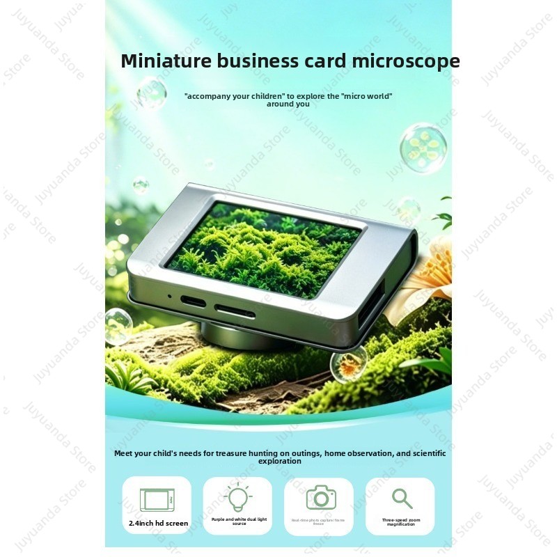 Kids Outdoor Microscope - Tragbares digitales Mikroskop, handliches Bildschirmvergrößerungsgerät für