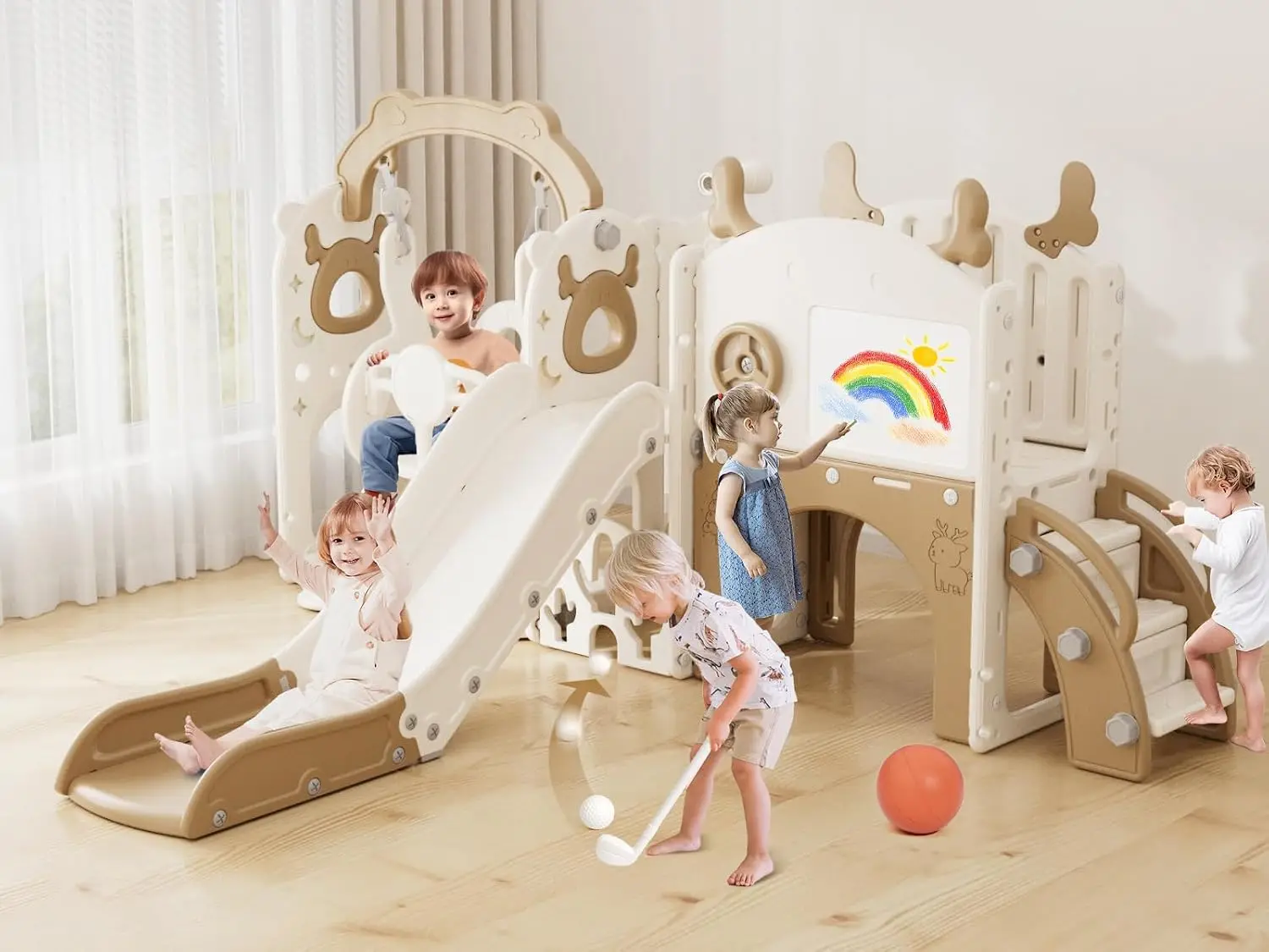 Kids Outdoor Swing - 13-in-1 Rutsch- und Schaukelset für Kleinkinder,