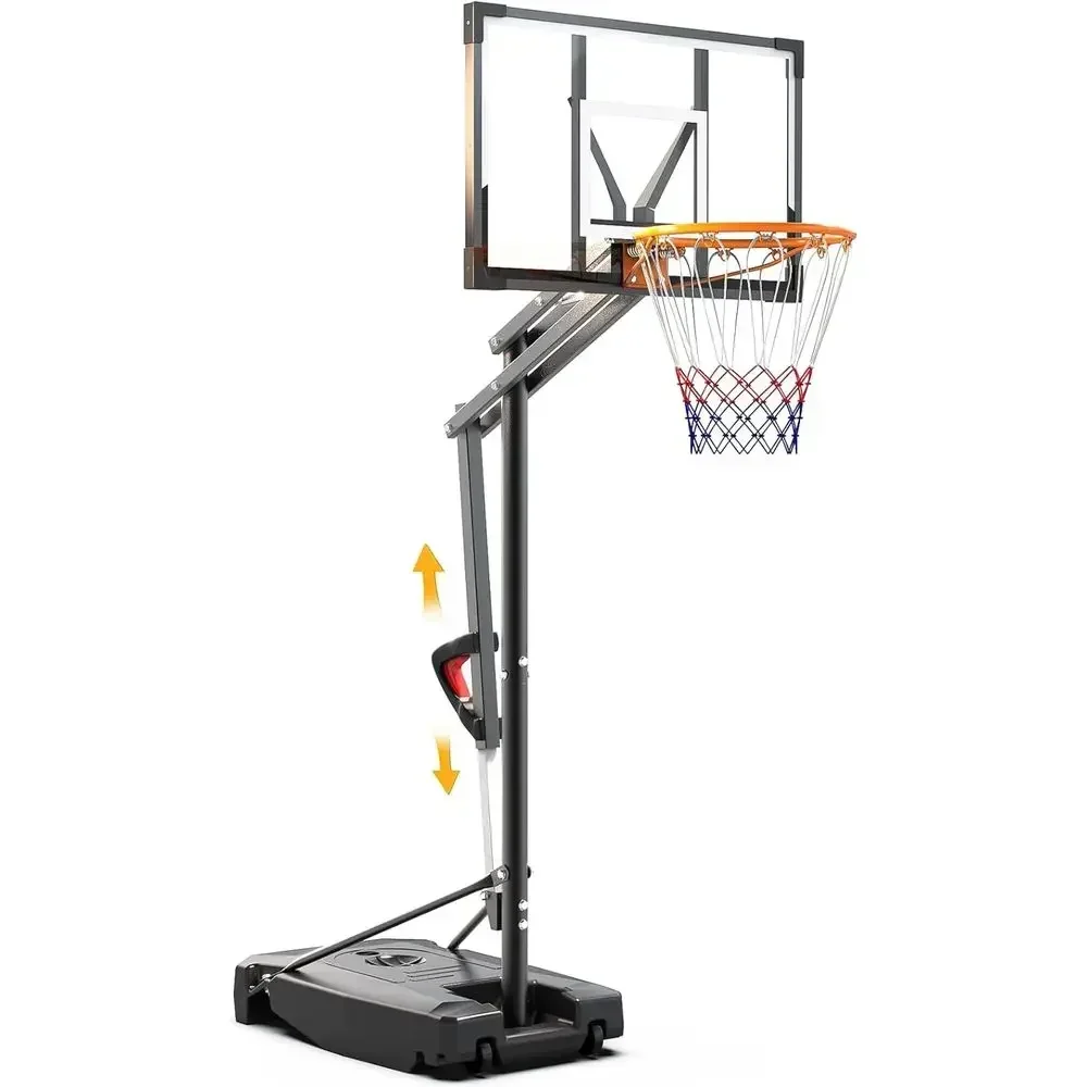 Basketball Hoop Outdoor - Tragbarer Outdoor-Basketballkorb mit verstellbarer Höhe, HDPE-Backboard