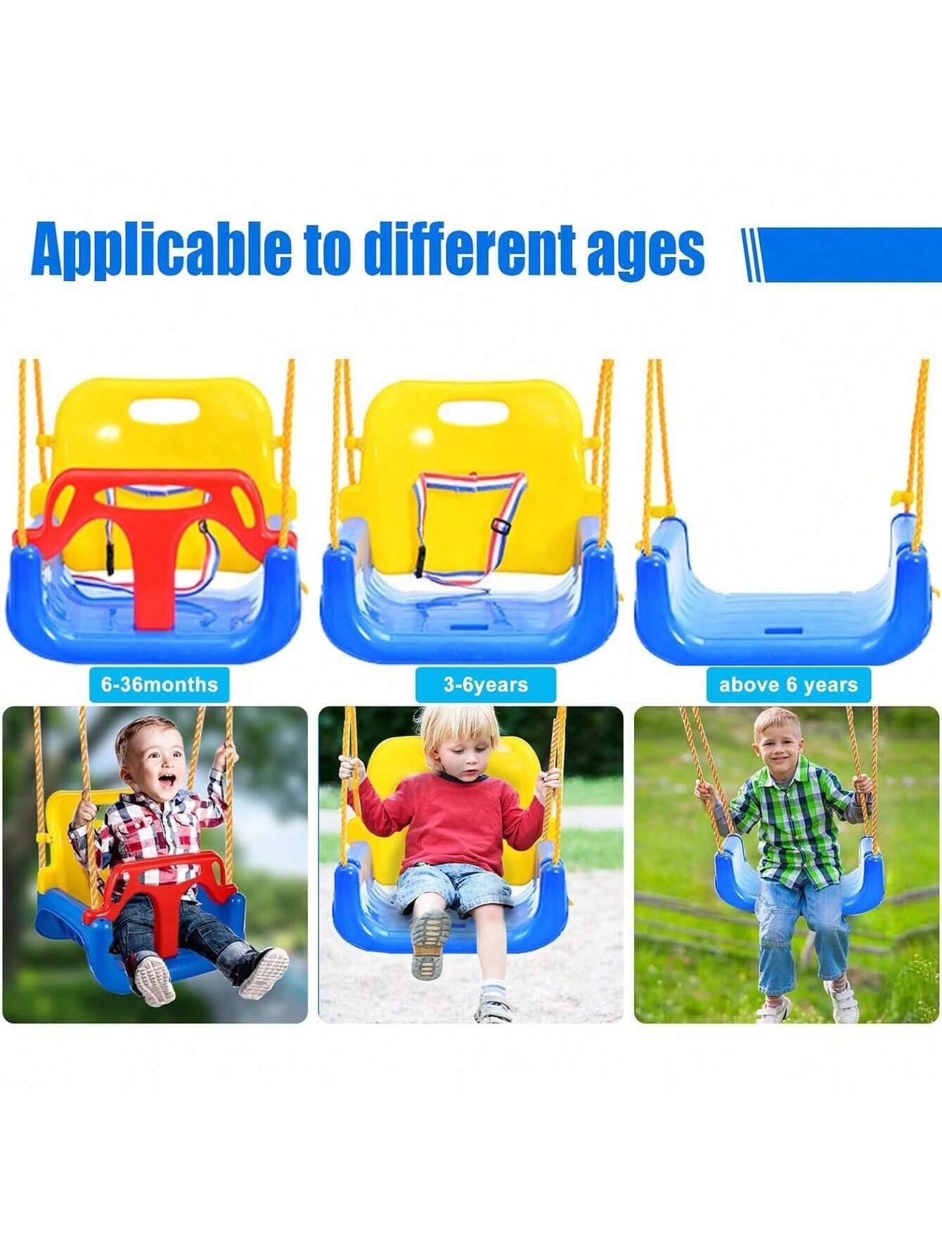Kids Outdoor Swing - NEUER 3-in-1-Schaukelsitz für Kleinkinder, Babyschaukelsitz mit