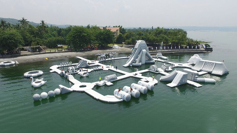 Riesige aufblasbare Wasserruts – Kids Outdoor Water Park Bewertung und Preis