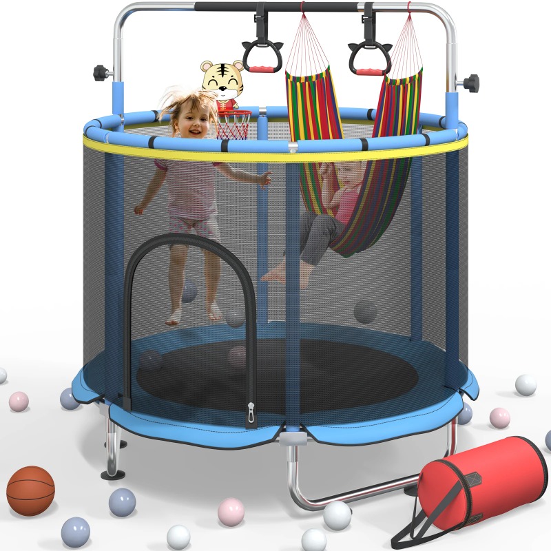 5FT Kleinkind-Trampolin 8-in-1 – Kids Outdoor Basketball Hoop Bewertung und Preis