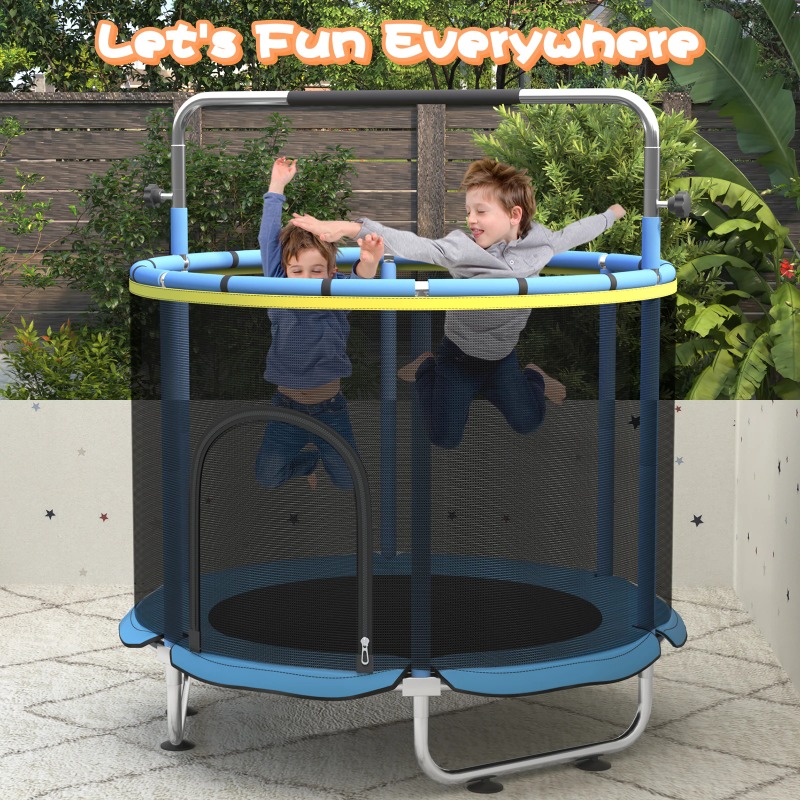 5FT Kleinkind-Trampolin 8-in-1 – Kids Outdoor Basketball Hoop Bewertung und Preis