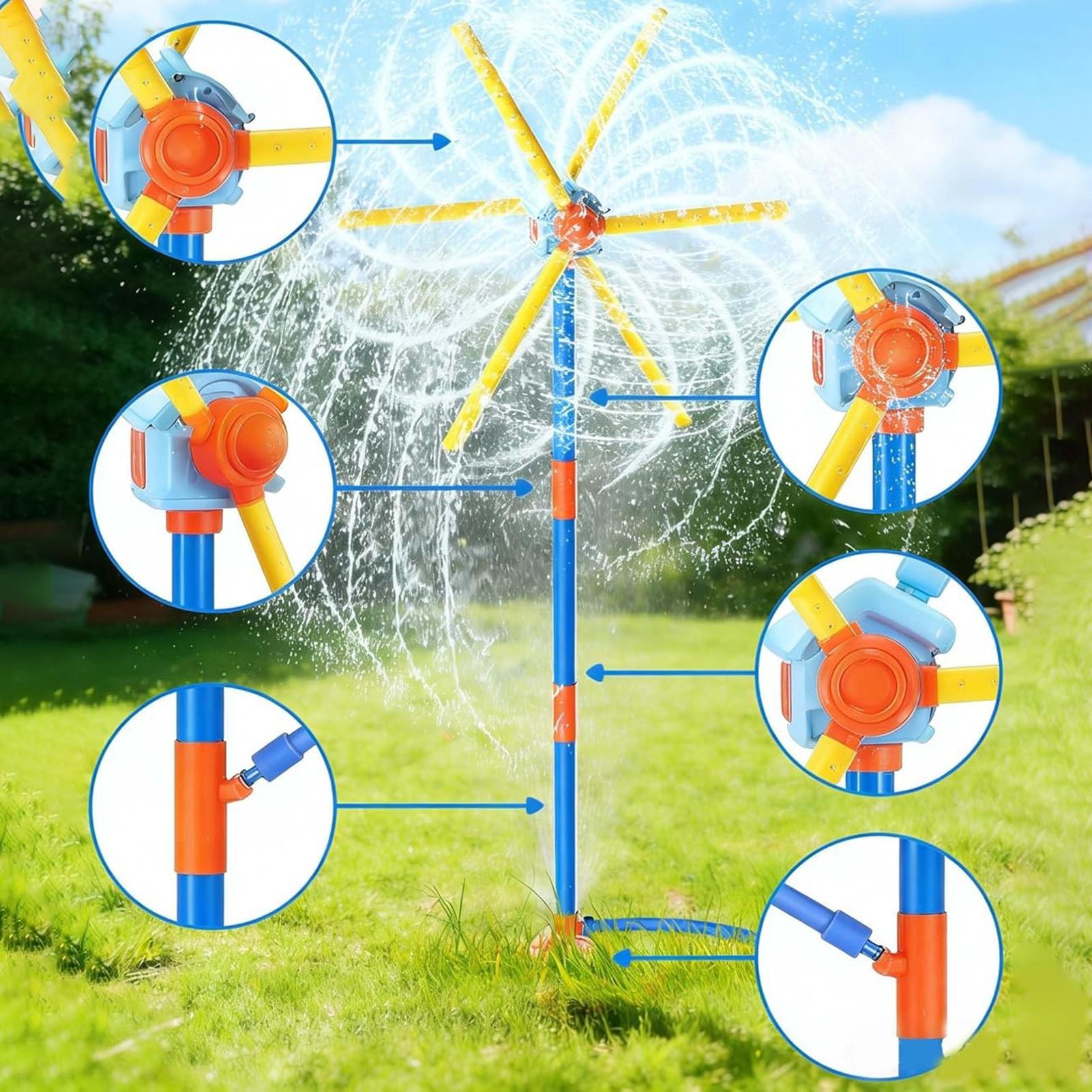 Kinder-Sprinkler-Windmühle, lu – Kids Outdoor Yard Toys Bewertung und Preis