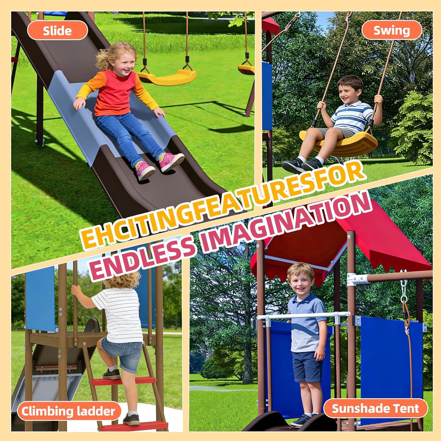 Metall-Schaukelset für Kinder  – Kids Outdoor Swing Bewertung und Preis