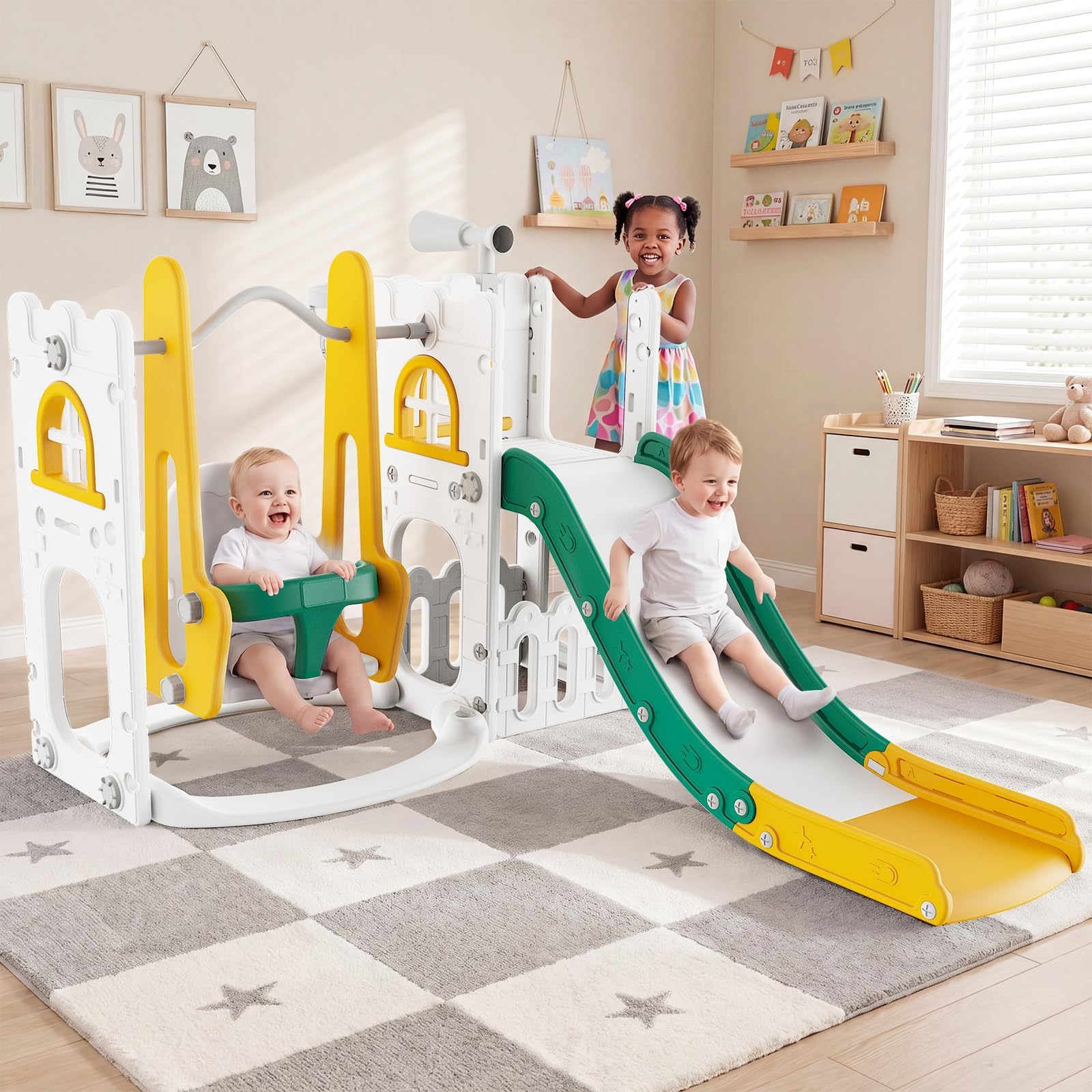7-in-1 Kleinkind-Rutsche und S – Kids Outdoor Swing Bewertung und Preis