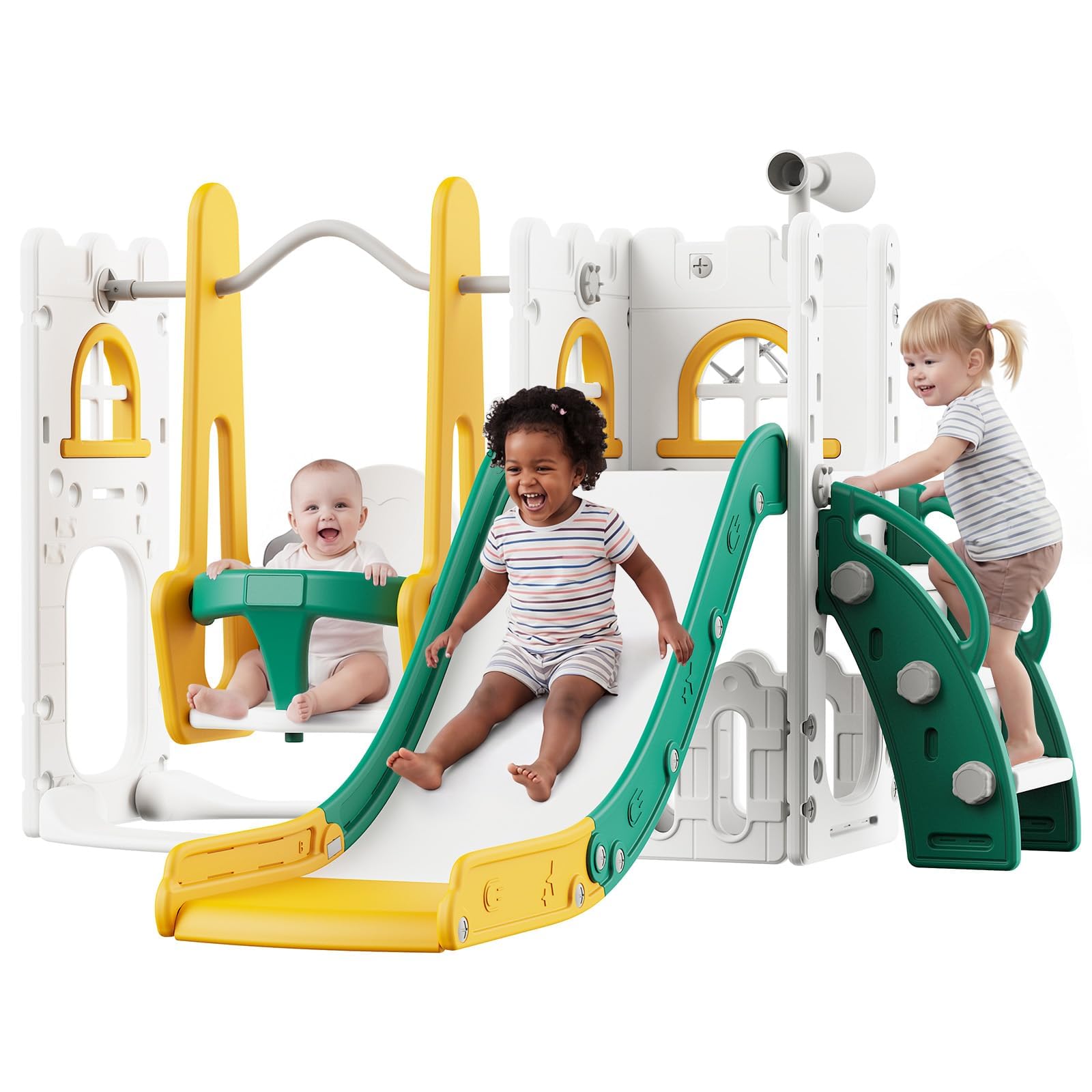 7-in-1 Kleinkind-Rutsche und S – Kids Outdoor Swing Bewertung und Preis