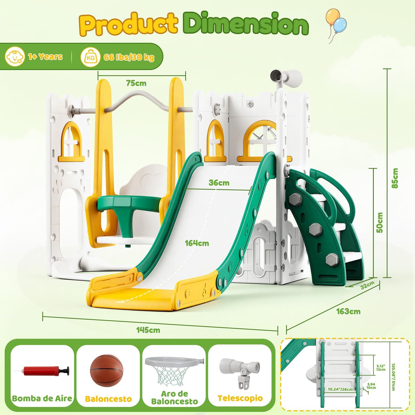 7-in-1 Kleinkind-Rutsche und S – Kids Outdoor Swing Bewertung und Preis