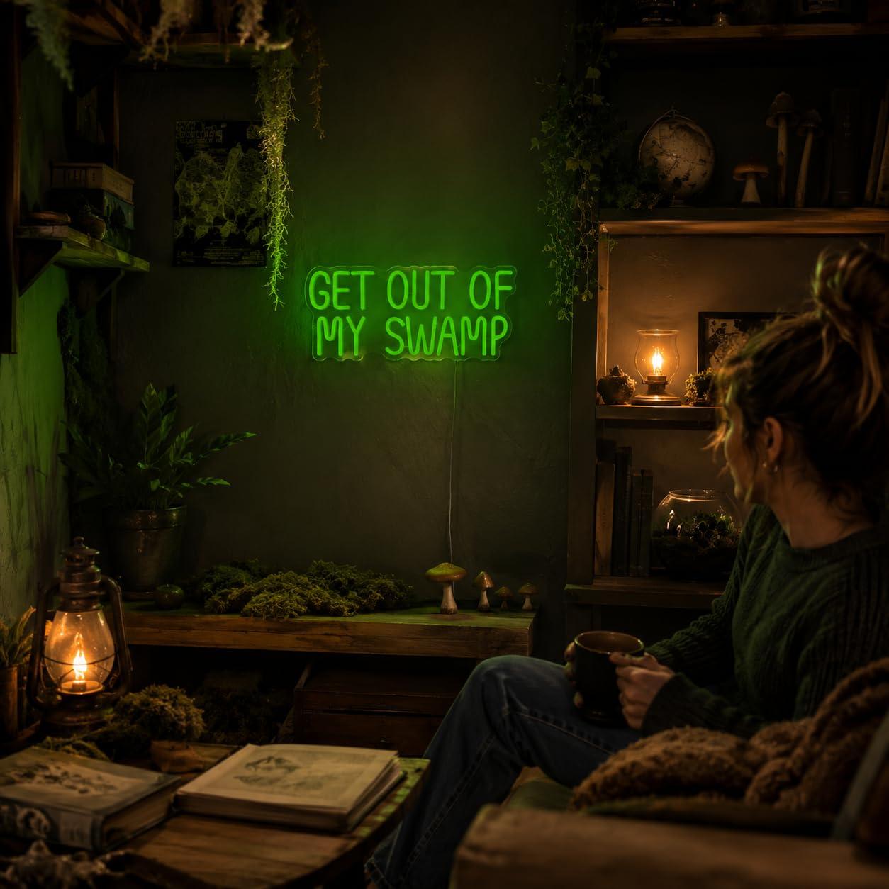 „Get Out Of My Swamp“-Neonschi – Kids Outdoor Quotes Bewertung und Preis