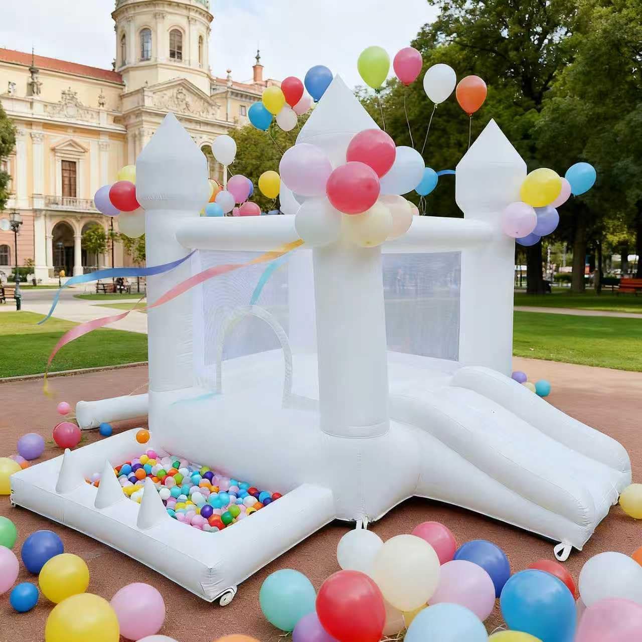 Weißes Hüpfhaus, Indoor- und O – Kids Outdoor Inflatable Bewertung und Preis