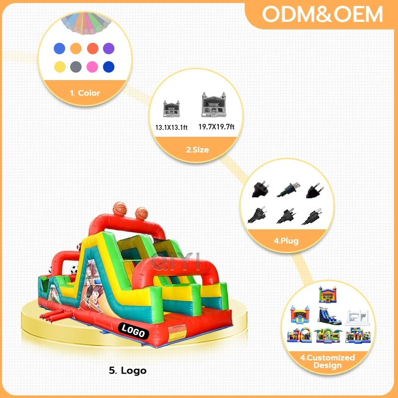 Großer Rot-Blauer Kommerzielle – Kids Outdoor Inflatable Bewertung und Preis