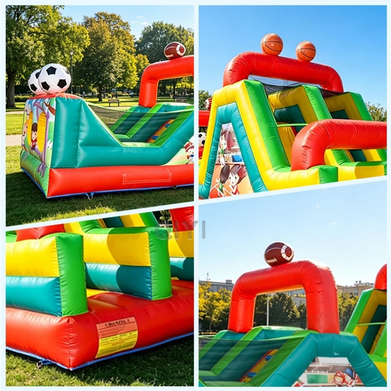 Großer Rot-Blauer Kommerzielle – Kids Outdoor Inflatable Bewertung und Preis