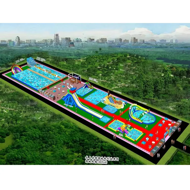 Maßgefertigte Wasserpark-Ausrü – Kids Outdoor Water Park Bewertung und Preis