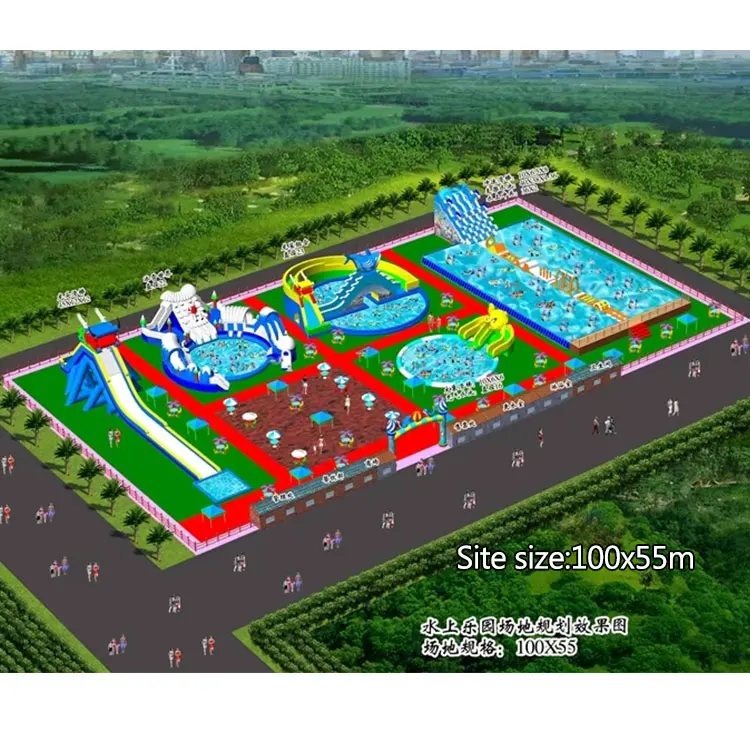 Maßgefertigte Wasserpark-Ausrü – Kids Outdoor Water Park Bewertung und Preis