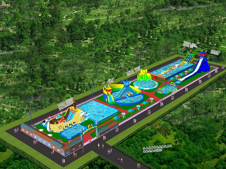 Maßgefertigte Wasserpark-Ausrü – Kids Outdoor Water Park Bewertung und Preis