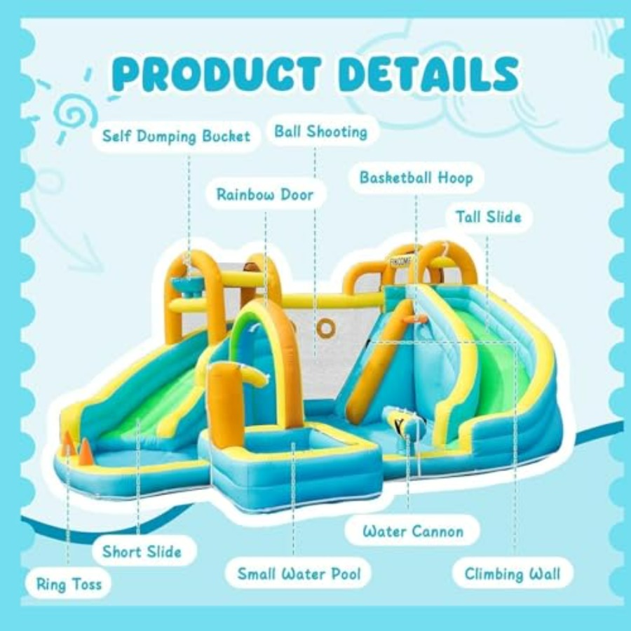 Aufblasbare Wasserrutsche für  – Kids Outdoor Basketball Hoop Bewertung und Preis