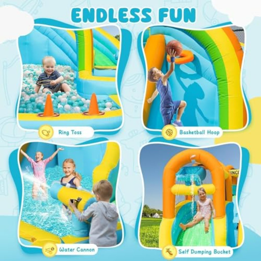 Aufblasbare Wasserrutsche für  – Kids Outdoor Basketball Hoop Bewertung und Preis