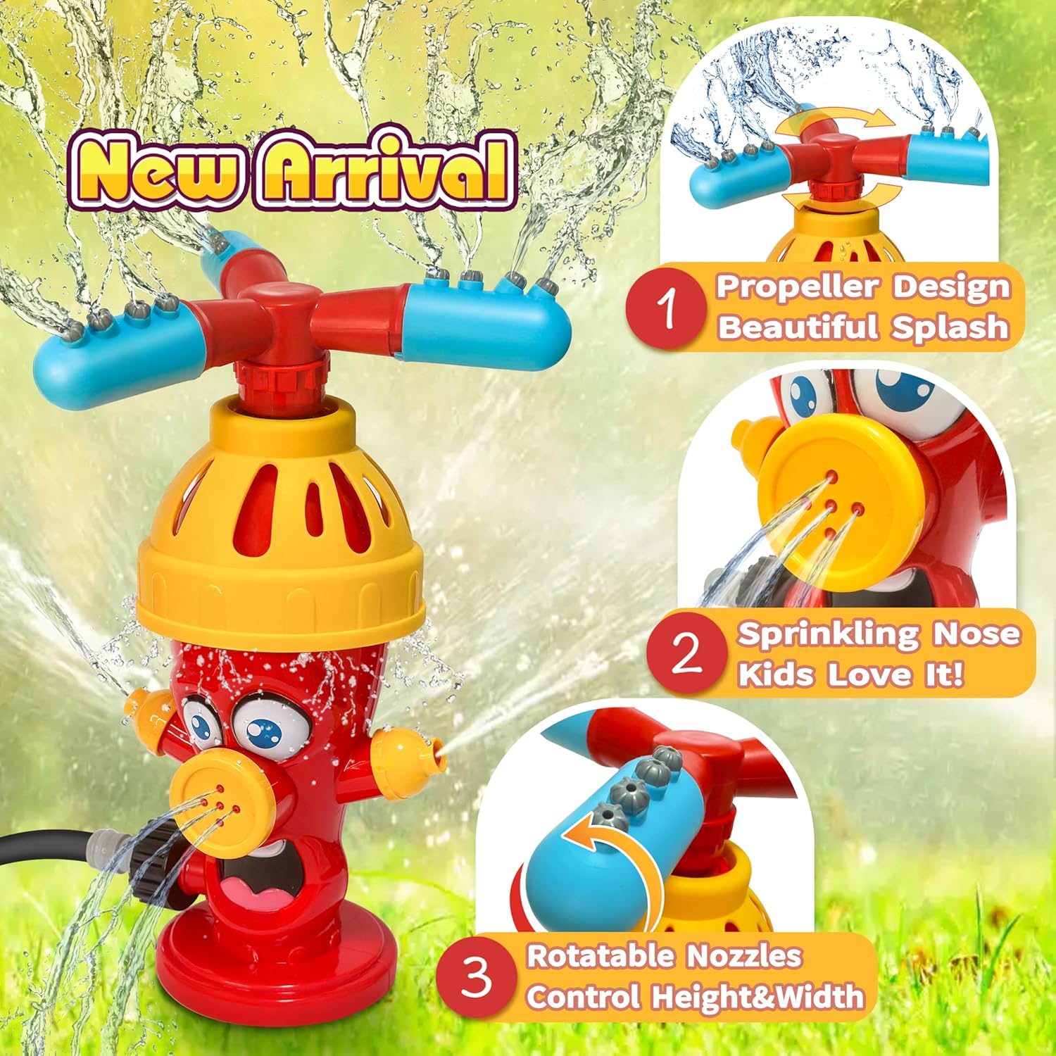 Hydrant-Sprinkler-Wasserspielz – Kids Outdoor Yard Toys Bewertung und Preis