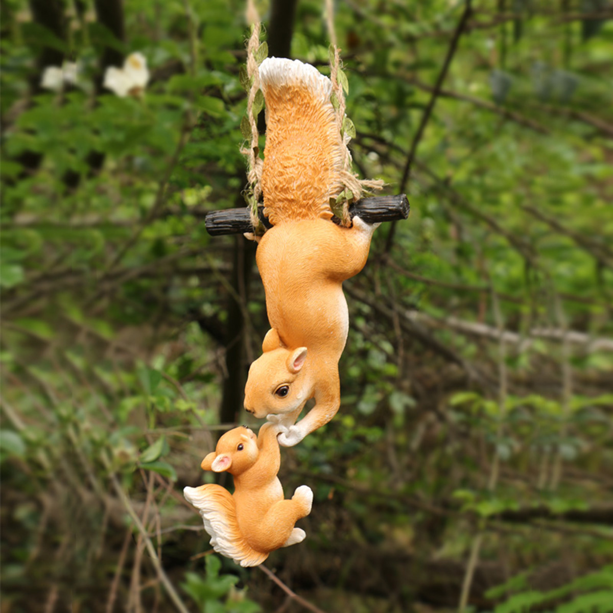 Mutter-Kind-Eichhörnchen-Harz- – Kids Outdoor Swing Bewertung und Preis