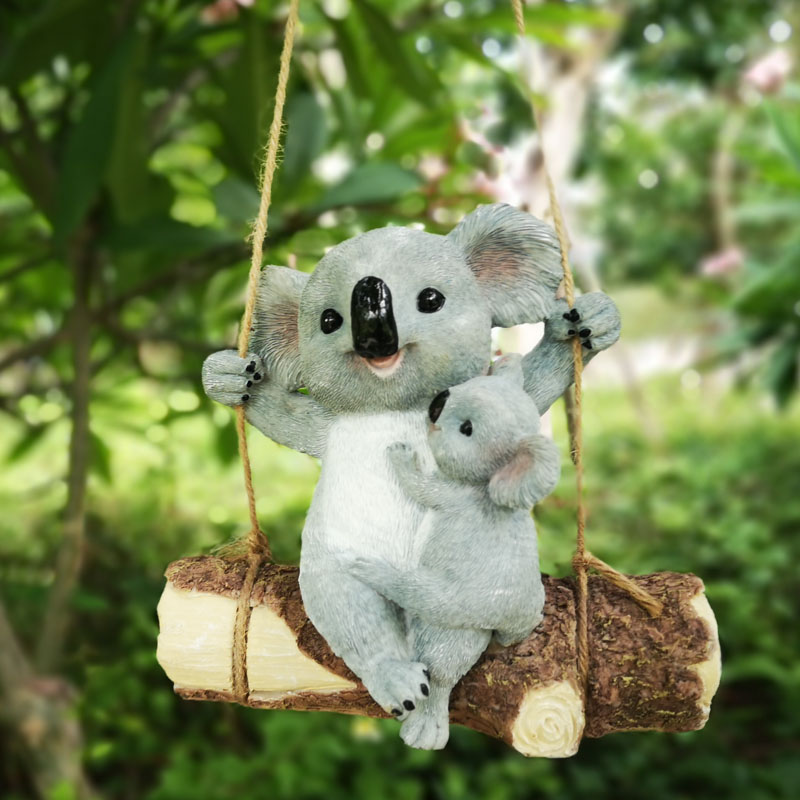 Mutter-Kind-Eichhörnchen-Harz- – Kids Outdoor Swing Bewertung und Preis
