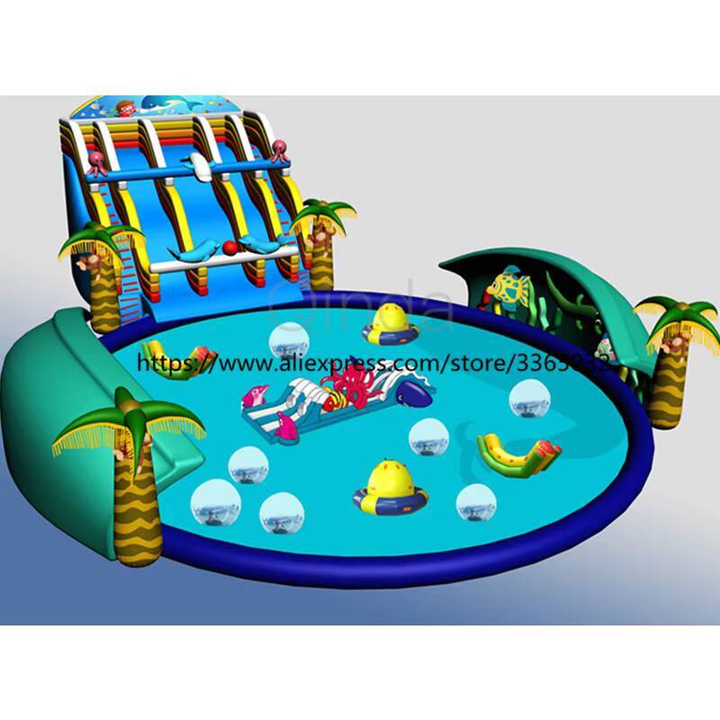 Riesiger Wal-aufblasbarer Wass – Kids Outdoor Water Park Bewertung und Preis