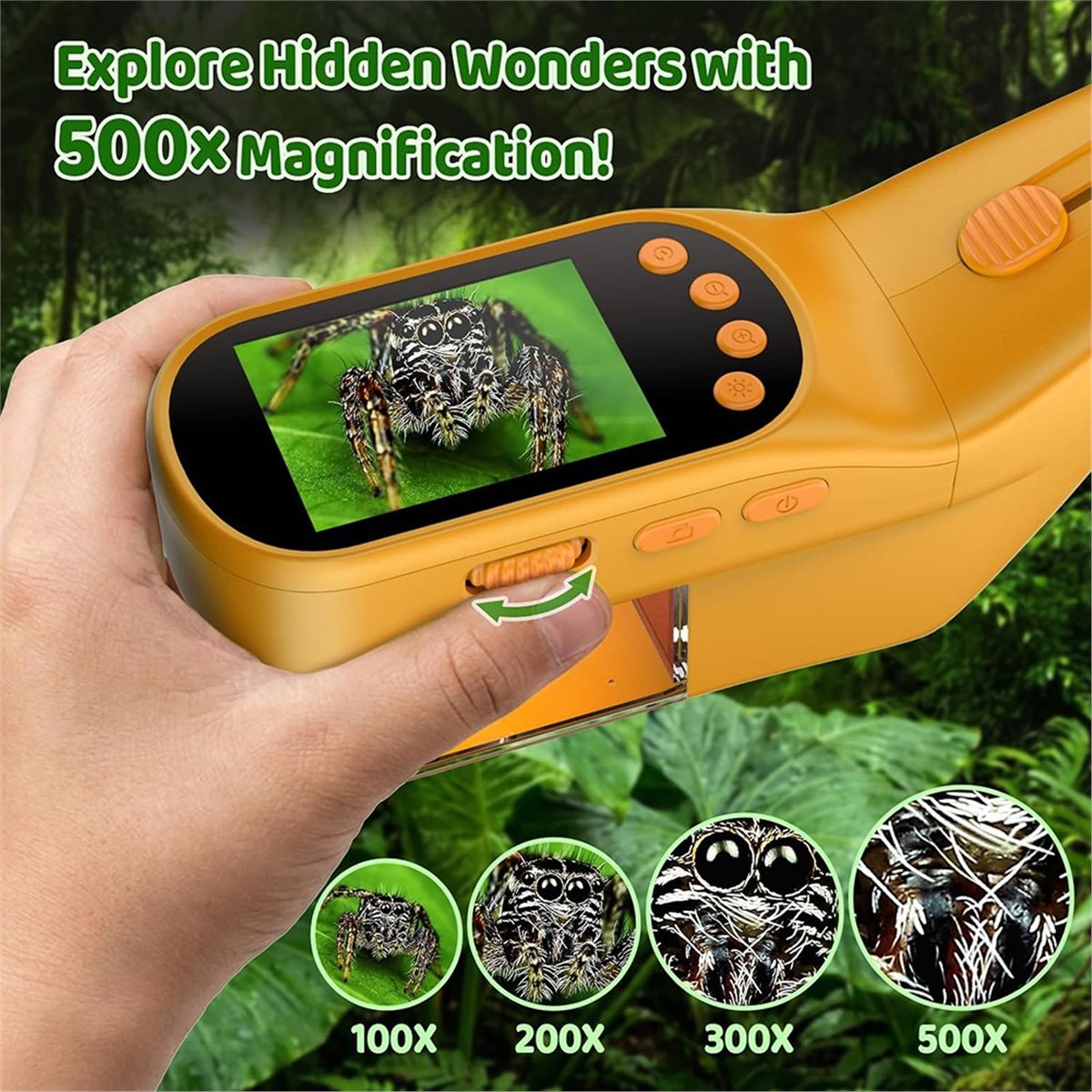 500X Handmikroskop für Kinder, – Kids Outdoor Microscope Bewertung und Preis