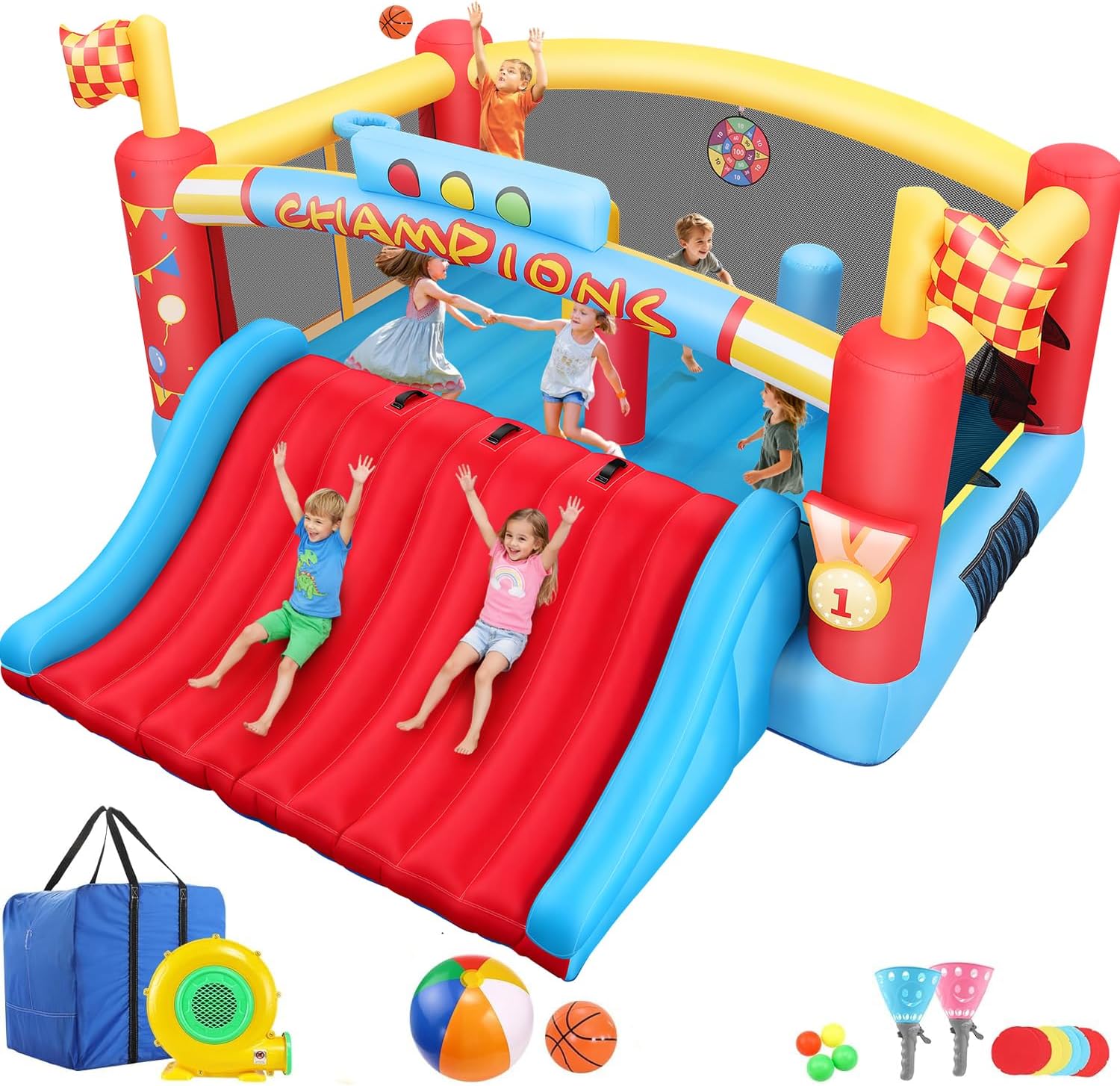 Großes Aufblasbares Hüpfhaus f – Kids Outdoor Basketball Hoop Bewertung und Preis