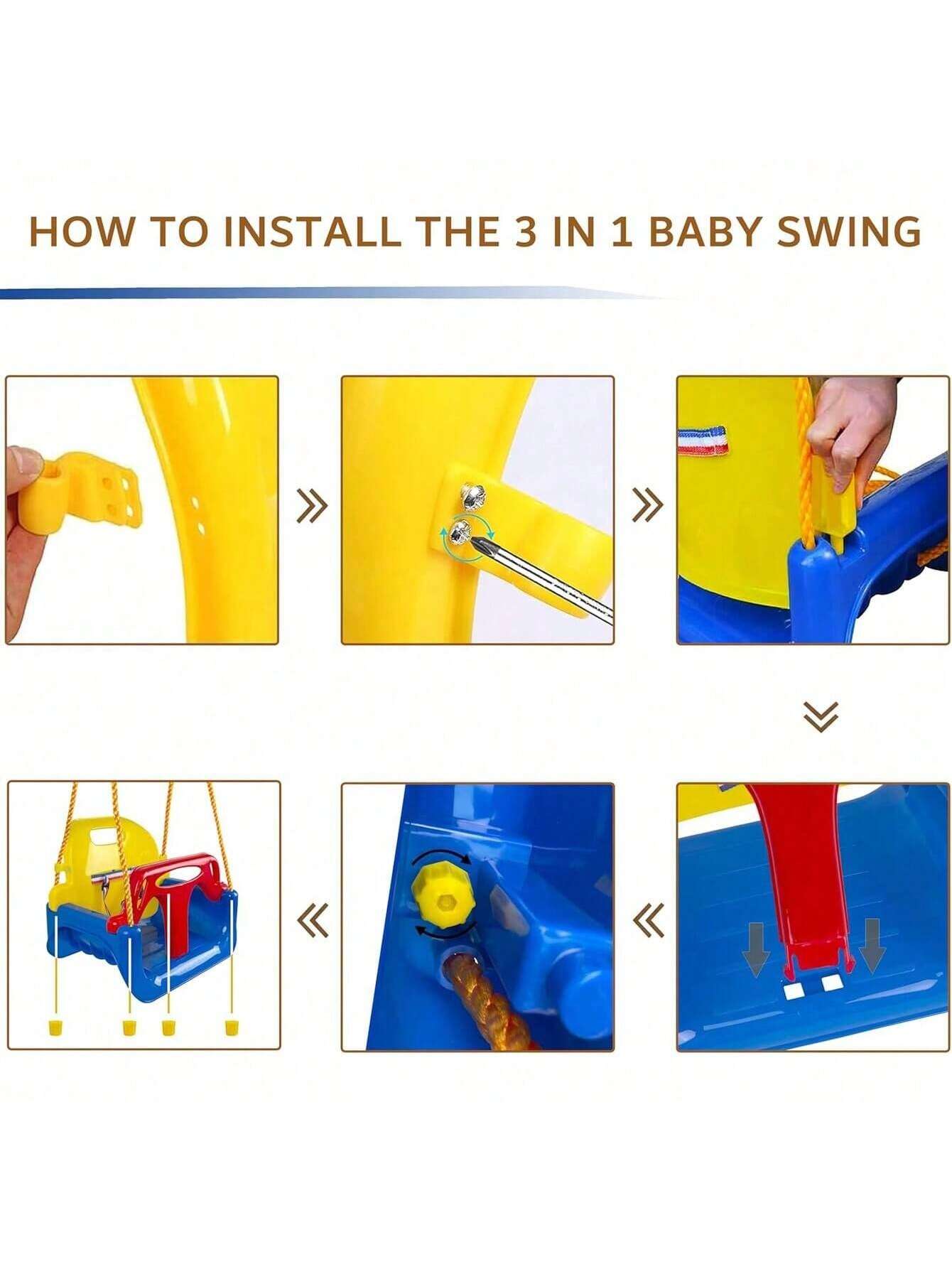 NEUER 3-in-1-Schaukelsitz für  – Kids Outdoor Swing Bewertung und Preis